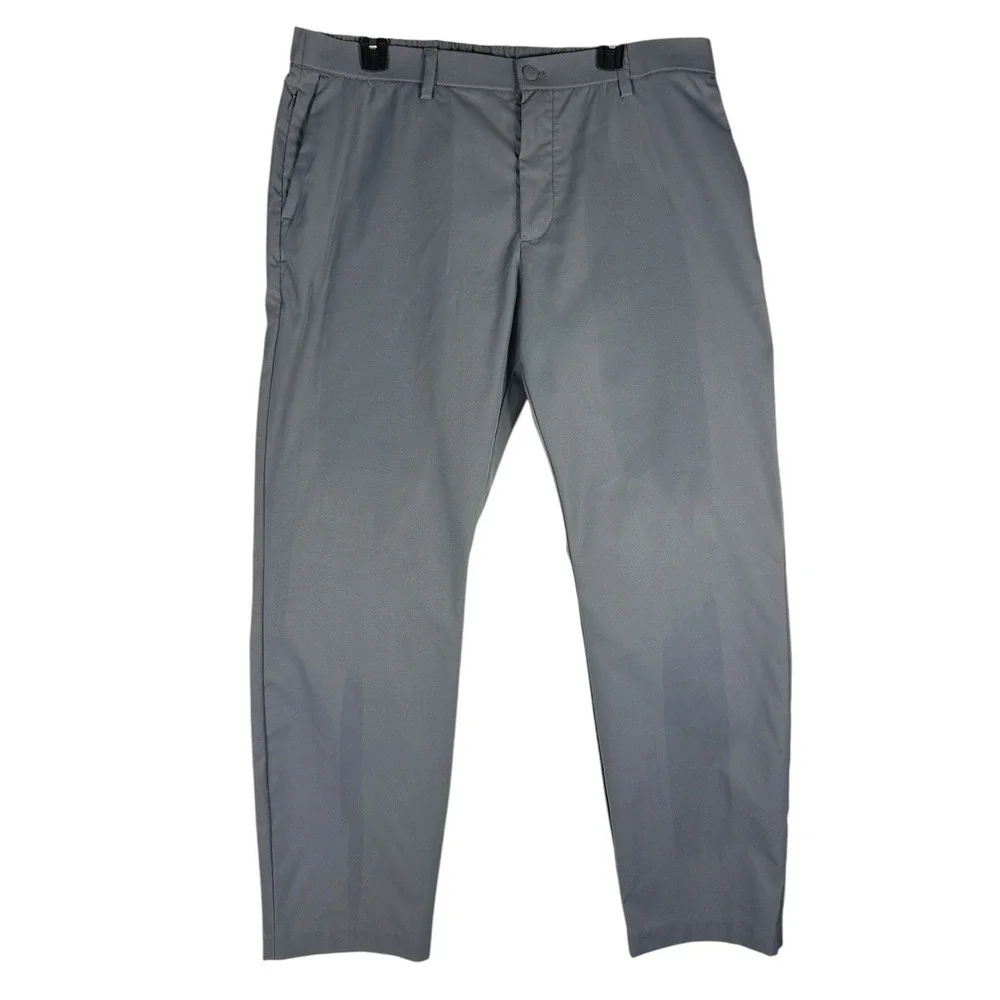 Banana Republic Mens Gray Performance Chino Pants 38x30 Elastic Waist 1951119